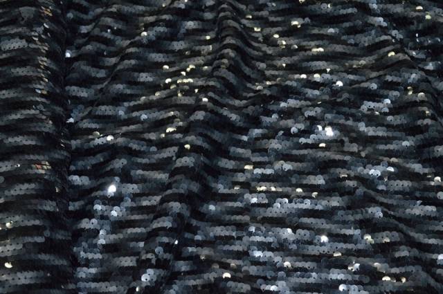 Vendita on line tessuto paillettes grigio/nero - tessuti abbigliamento