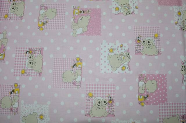 Vendita on line cotone orsetto rosa 81 - cotoni