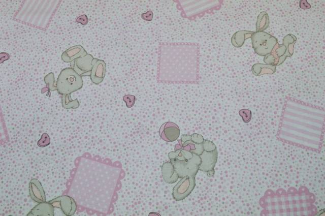 Vendita on line cotone conigli rosa 79 - cotoni