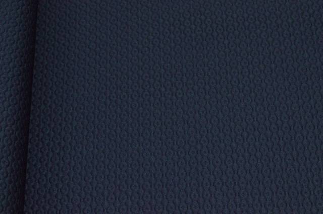 Vendita on line scampolo jersey operato blu scuro - tessuti abbigliamento magline / jersey/tessuto in