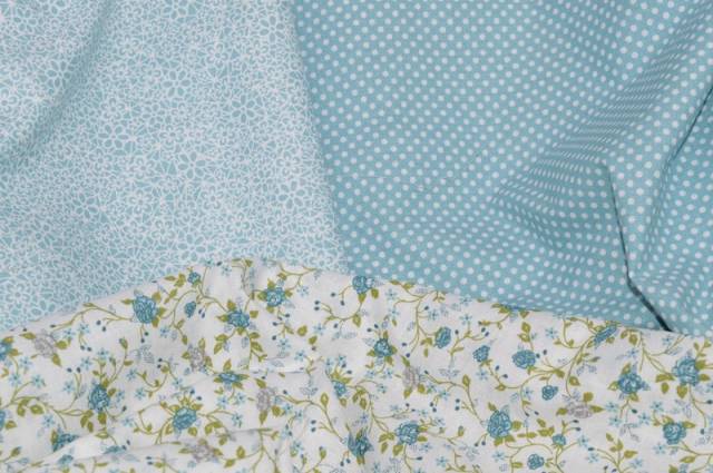 Vendita on line fantasie coordinate in cotone azzurro acqua - tessuti arredo casa
