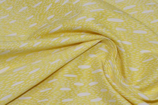 Vendita on line scampolo elasticizzato fantasia gialla - tessuti abbigliamento