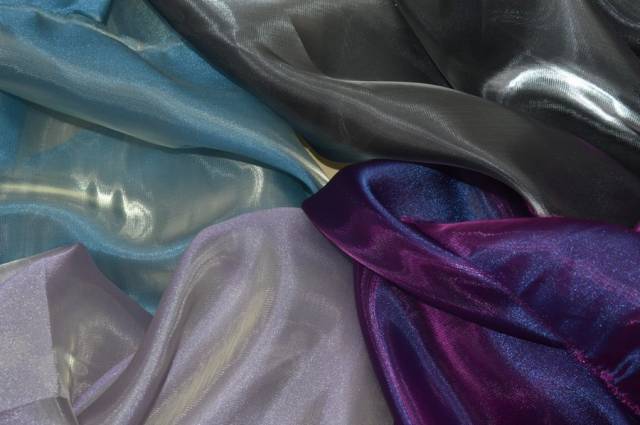 Vendita on line tessuto organza cangiante effetto acqua - prodotti tessuti abbigliamento