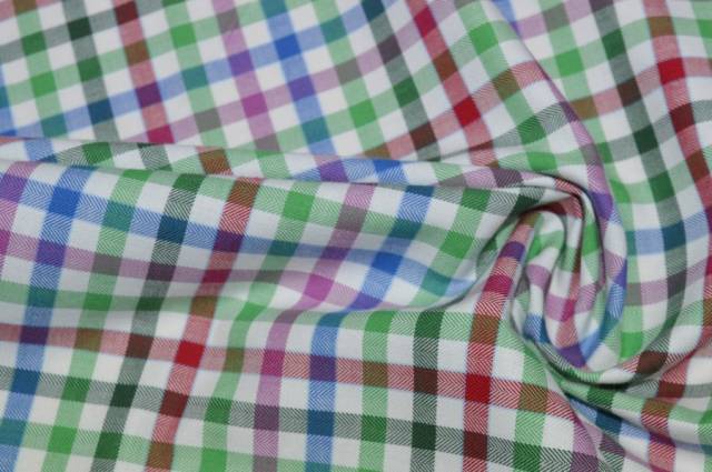 Vendita on line tessuto camicia quadretto multicolor caldo cotone - tessuti abbigliamento