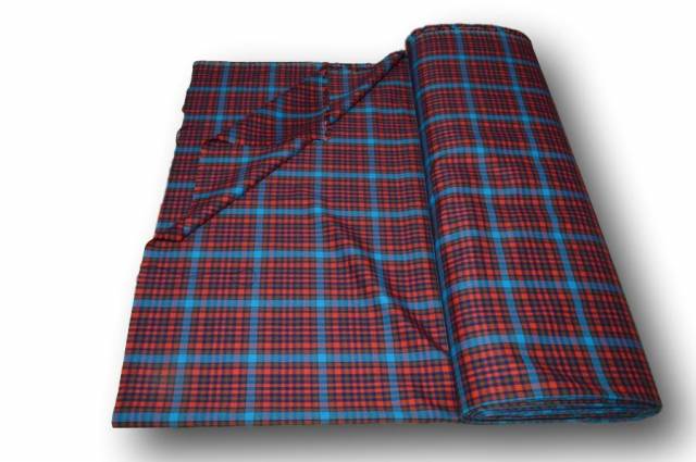 Vendita on line tessuto tartan rosso/azzurro - tessuti abbigliamento