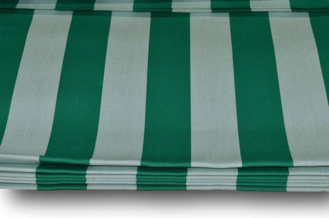 Vendita on line tenda sole riga verde/bianco melange altezza cm 200 - tessuti per