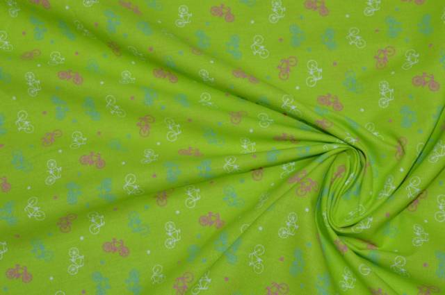 Vendita on line tessuto cotone bici verde acido - prodotti