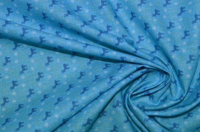 Vendita on line cotone micro fantasia azzurra - cotoni