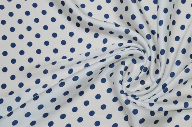 Vendita on line satin pois blu - occasioni e scampoli tessuti fantasie 