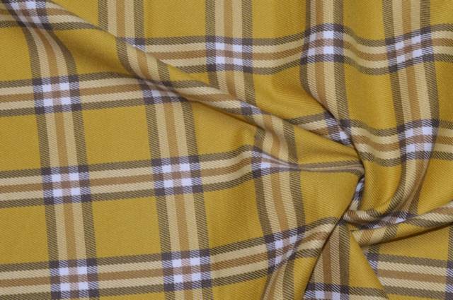 Vendita on line tessuto tartan giallo - tessuti abbigliamento scacchi e scozzesi streatch