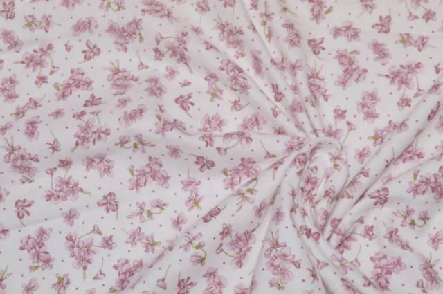 Vendita on line scampolo flanella cotone fantasia fiorellino rosa - ispirazioni neonati e bambini flanella fantasia