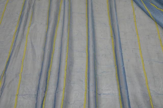 Vendita on line tessuto tenda velo stropicciato azzurro /giallo - prodotti