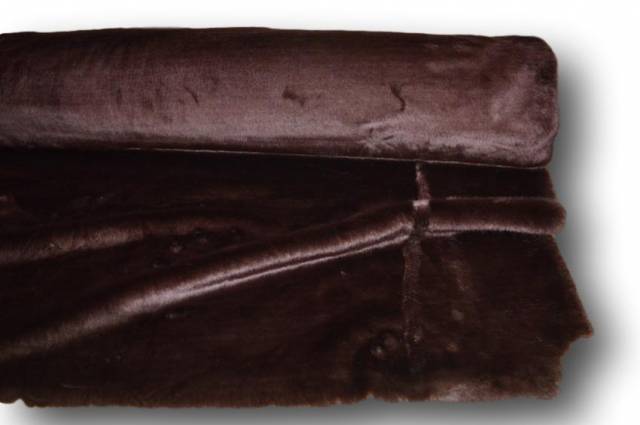 Vendita on line pelliccia sintetica marrone bruciato - tessuti abbigliamento pelliccia ecologica