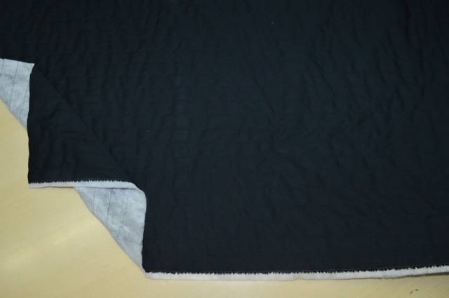 Vendita on line scampolo trapuntato cotone nero - tessuti abbigliamento