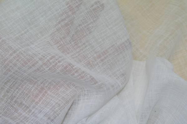 Vendita online tessuto tenda ignifugo effetto lino bianco naturale - Tessuti  & Stoffe