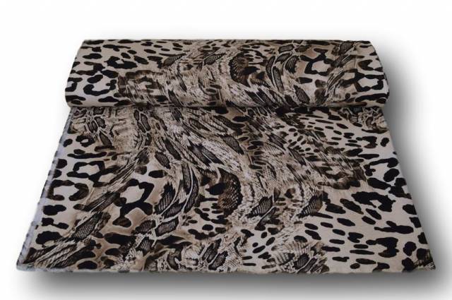 Vendita on line cotone scamosciato streatch animalier - tessuti abbigliamento