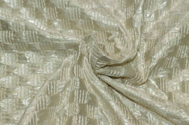 Vendita on line tessuto broccato avorio quadri - tessuti abbigliamento chanel e broccati