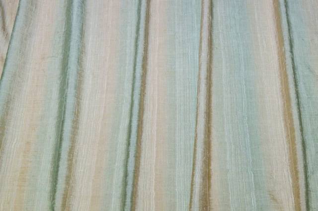 Vendita on line tessuto tenda stropicciato sfumato verde/beige - tessuti per a metraggio classiche