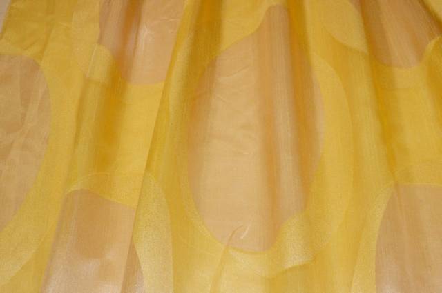 Vendita on line tessuto organza geometrico giallo - prodotti