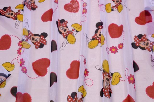 Vendita on line tessuto tenda velo disney minnie - tessuti per camerette bimbo