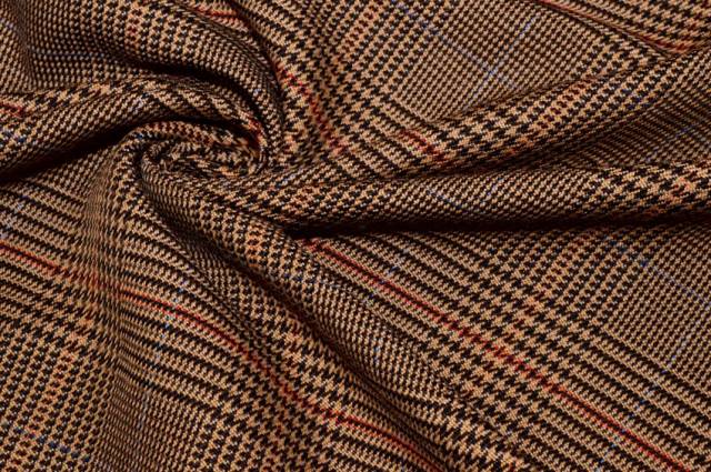 Vendita on line tessuto pura lana scacco beige 427 - tessuti abbigliamento scacchi e scozzesi lana