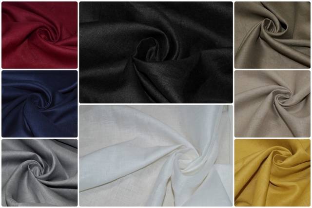 Vendita on line tessuto puro lino tinta unita - prodotti tessuti abbigliamento