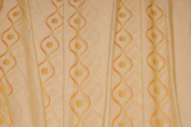 Vendita on line tessuto tenda crepe fantasia arancio - prodotti
