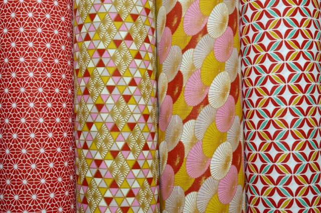 Vendita on line fantasie cotoni coordinati rosso - tessuti arredo casa