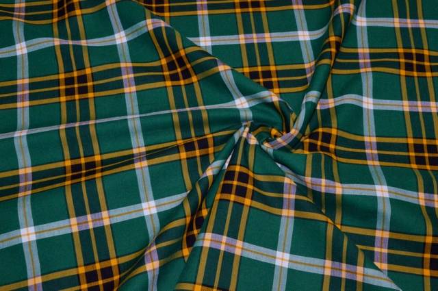 Vendita on line tessuto cotone camiceria scozzese verdone - tessuti abbigliamento scacchi e scozzesi composizioni varie