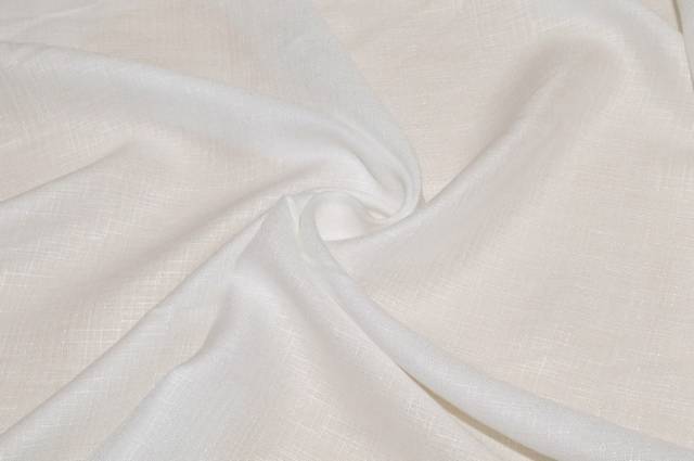 Vendita on line scampolo pura viscosa trama effetto lino bianco candido - tessuti abbigliamento viscosa