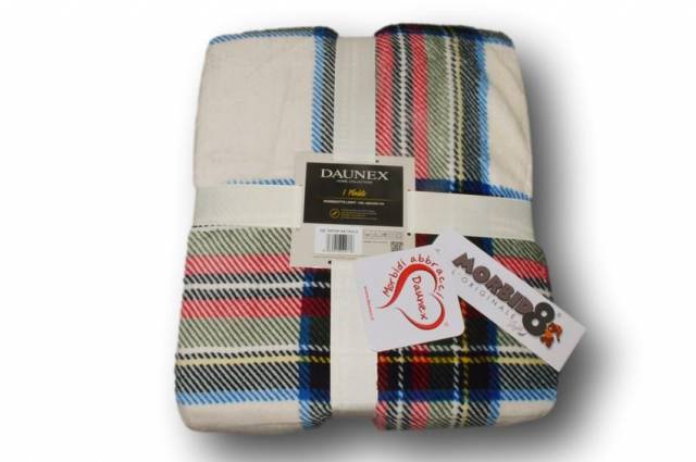 Vendita on line plaid daunex morbidotto tartan naturale - biancheria per la casa