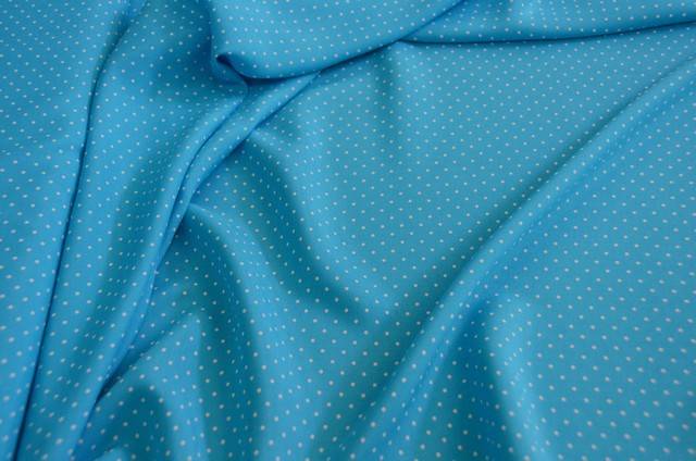 Vendita on line bollino turchese viscosa - prodotti tessuti abbigliamento