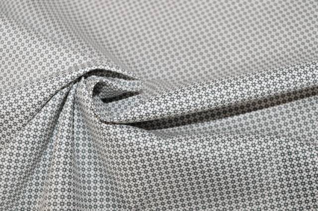 Vendita on line tessuto popelin streatch microfantasia grigio scuro - tessuti abbigliamento camiceria