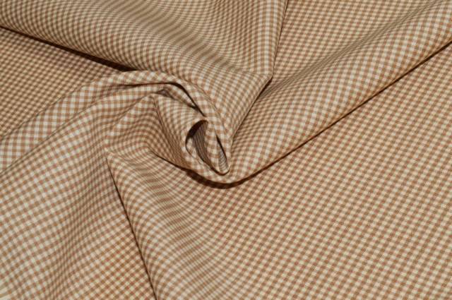 Vendita on line tessuto lana streatch quadretto beige - tessuti abbigliamento scacchi e scozzesi lana