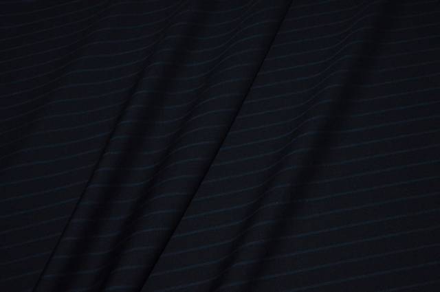 Vendita on line tessuto tasmania pura lana gessato blu notte riga azzurra - tessuti abbigliamento lana gessati