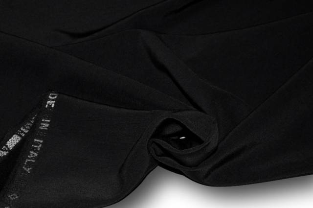 Vendita on line tessuto nero acetato viscosa per abiti - tessuti abbigliamento