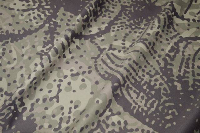 Vendita on line tessuto gabardine cotone streatch fantasia astratta verde militare - tessuti abbigliamento