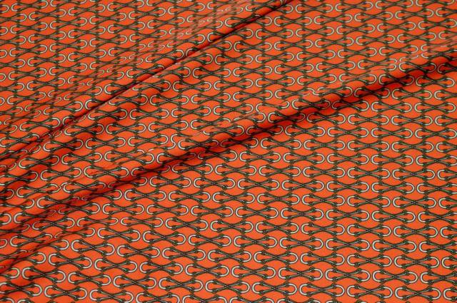 Vendita on line tessuto rasatello streatch fantasia alta moda arancio - tessuti abbigliamento