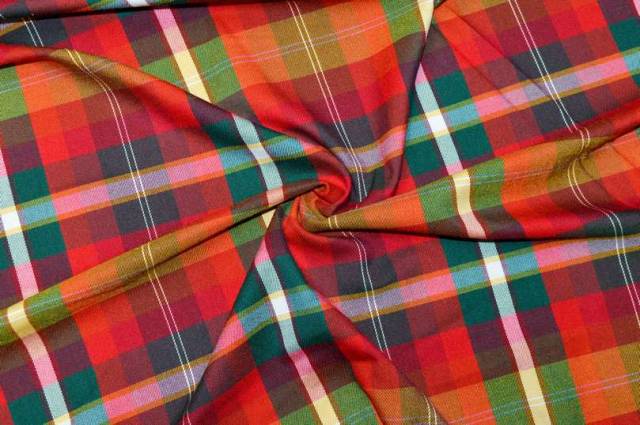 Vendita on line tessuto tartan streatch multicolor - tessuti abbigliamento