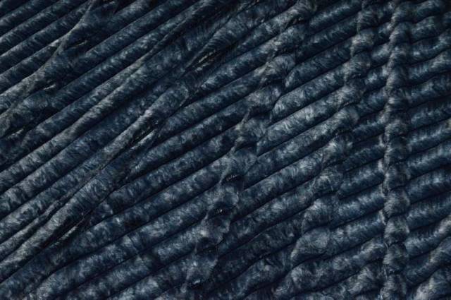 Vendita on line tessuto pelliccetta ecologica blu - tessuti abbigliamento