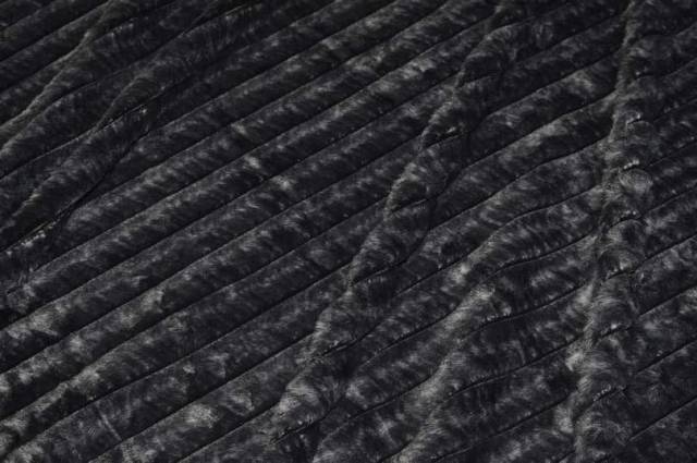 Vendita on line tessuto pelliccetta ecologica grigio scuro - tessuti abbigliamento
