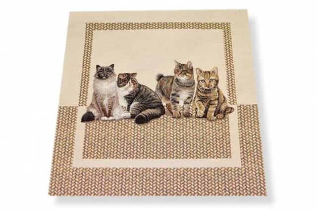 Vendita on line gobelin fantasia gatti 12547 misura cm 47x47 - tessuti arredo casa gobelin cuscini 47x47 fantasie varie