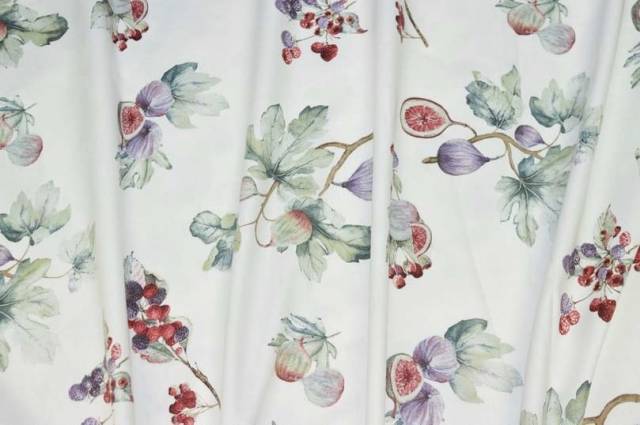 Vendita on line tessuto cotone panama fantasia fichi - cotoni fantasie doppia altezza