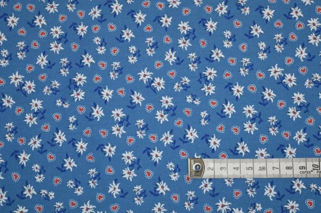 Vendita on line cotone fantasia stella alpina blu - cotoni