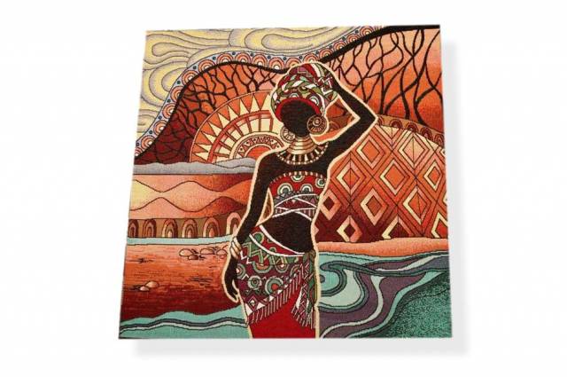 Vendita on line gobelin fantasia africana 12911 misura cm 47x47 - tessuti arredo casa gobelin