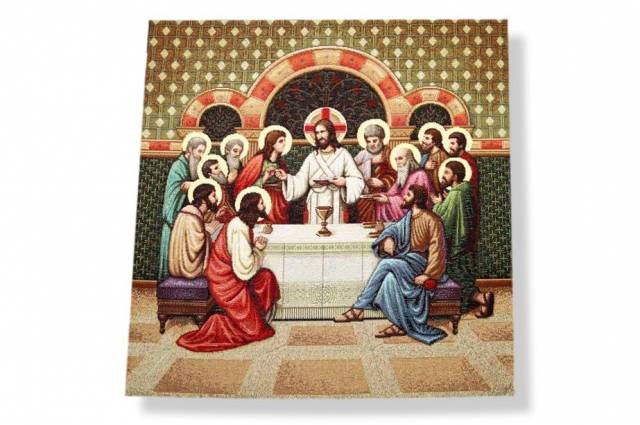 Vendita on line gobelin fantasia ultima cena 12925 misura cm 47x47 - ispirazioni tessuti natalizi gobelin