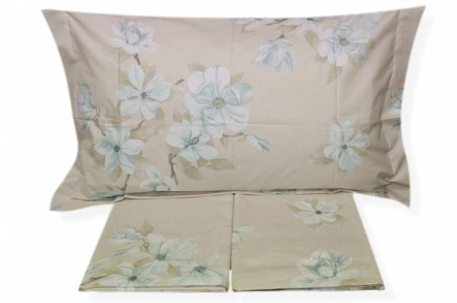 Vendita on line completo lenzuola matrimoniale mirabello modello grandiflora variante azzurro - biancheria per la casa matrimoniale completo lenzuola 