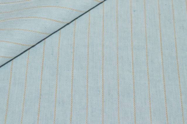 Vendita on line tessuto misto cotone streatch azzurro righino beige - tessuti abbigliamento