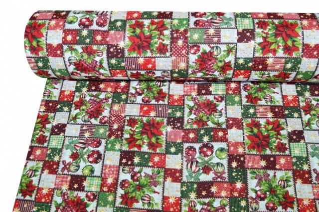 Vendita on line tessuto arredo fantasia patchwork natale - ispirazioni tessuti natalizi