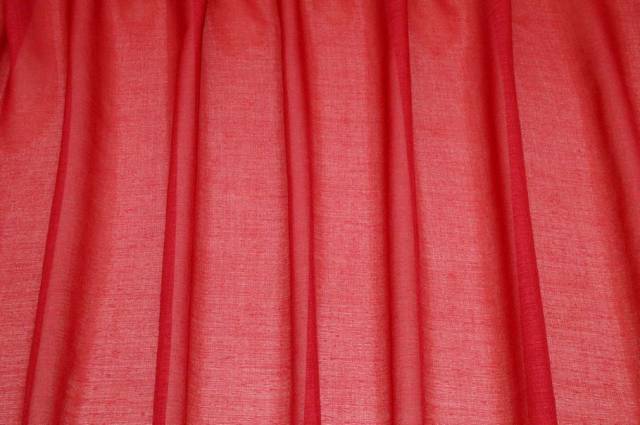 Vendita on line scampolo tenda effetto lino rosso - tessuti per scampoli